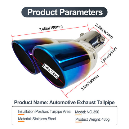 Applicable To Suzuki Vitara 18-20 CHR Izoa Escort Corolla Prius Car Exhaust Pipe Tailpipe