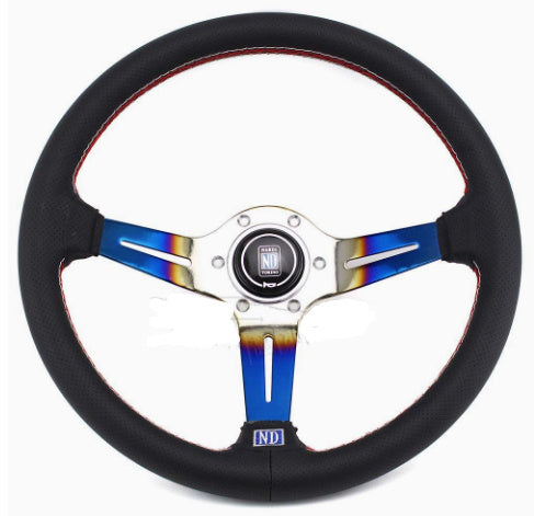 Suitable For Universal Car Modified Steering Wheel 14-inch PU Leather