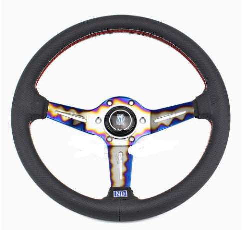 Suitable For Universal Car Modified Steering Wheel 14-inch PU Leather